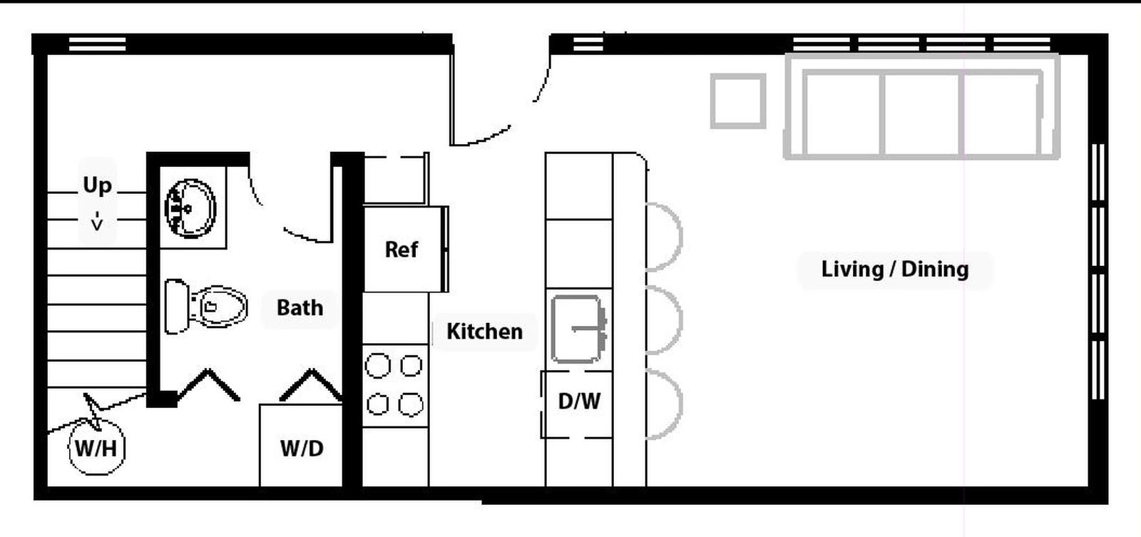 Cottage sheet, ground floor plan