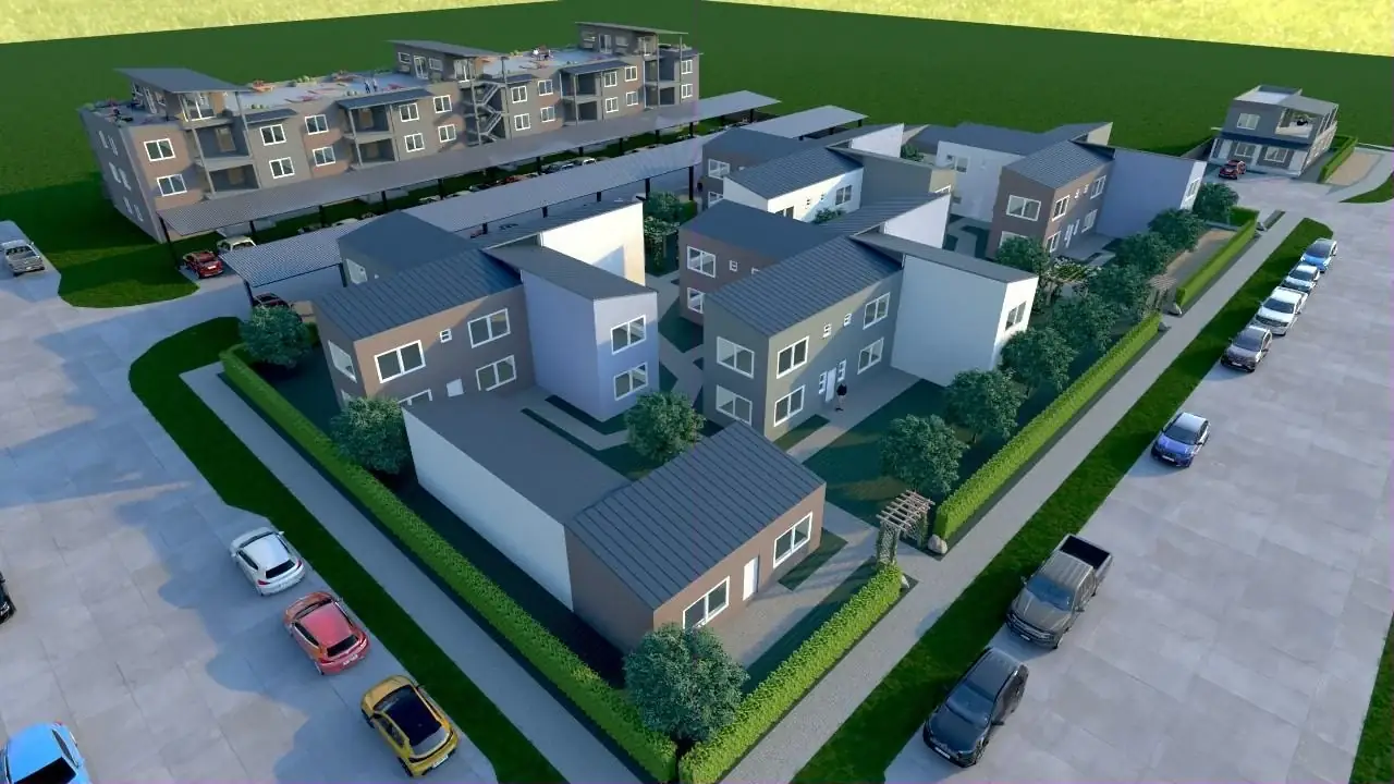 Owner rendering of Phase 1 from the southwest